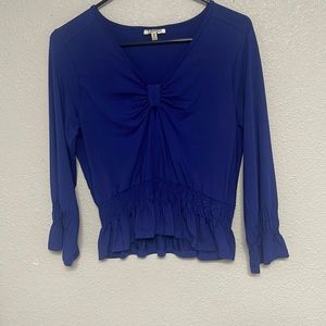 Royal blue stretch shirt